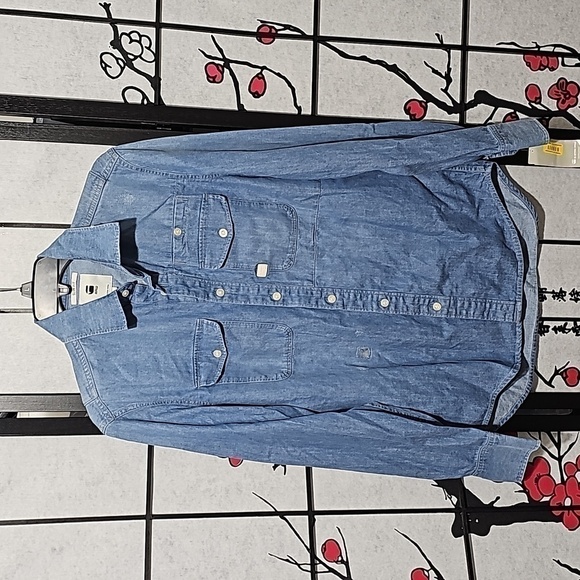 G-Star Raw Blue Button Shirt Size Small NWT - Picture 2 of 7
